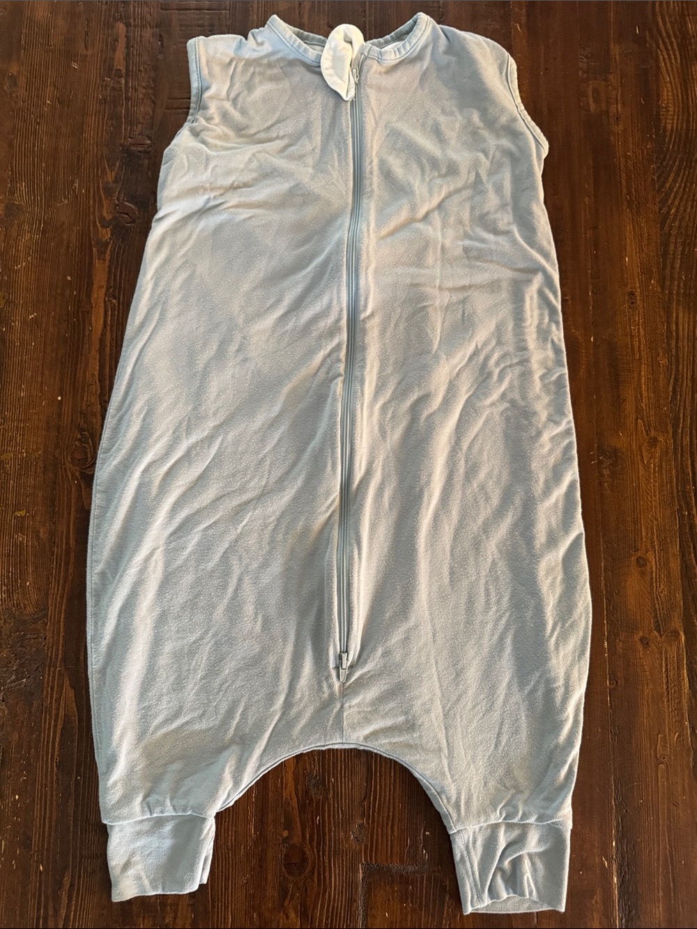 Light Blue/grey .5 tog Sleeveless Zippered Baby Sleep Sack